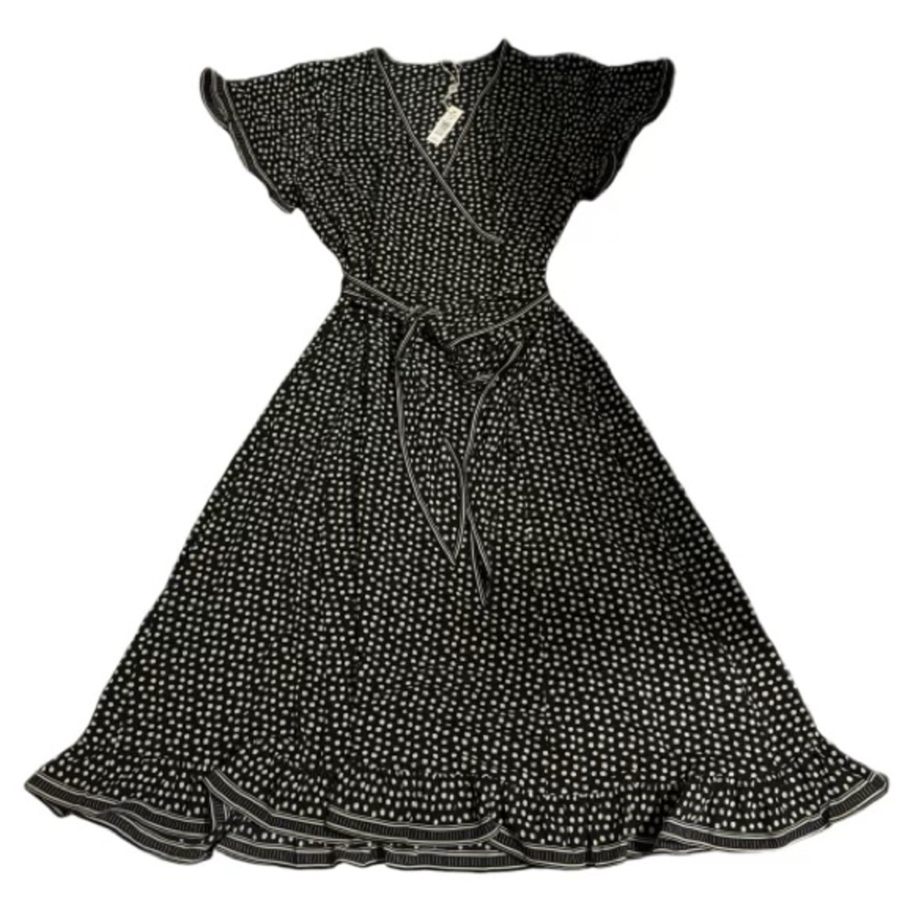 Black polk a dot dress.